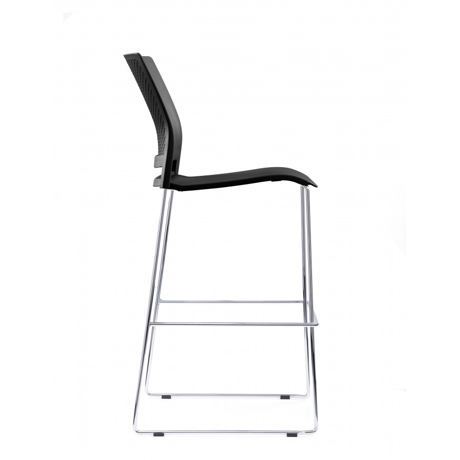 Verse Shell Skid Base Bar Stool